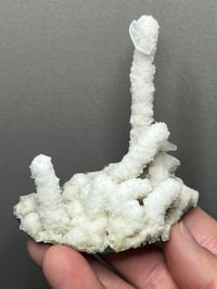 Image 12 of Quartz Stalagmite Coated With Aragonite & Clear Rhombohedral Calcite #2440