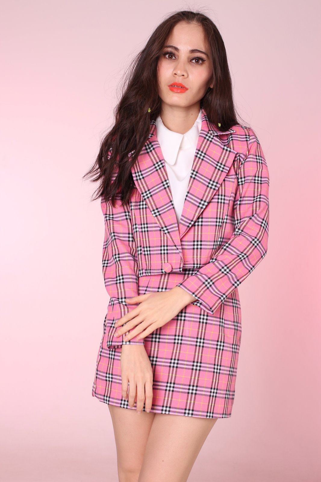 pink tartan jacket