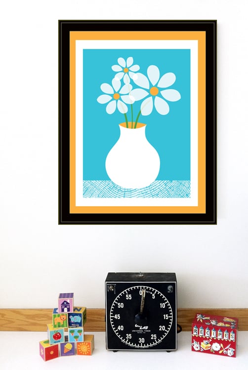 Image of Blue Daisies Art Print