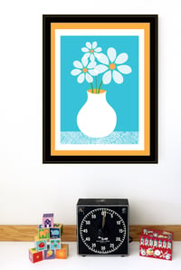 Image 1 of Blue Daisies Art Print