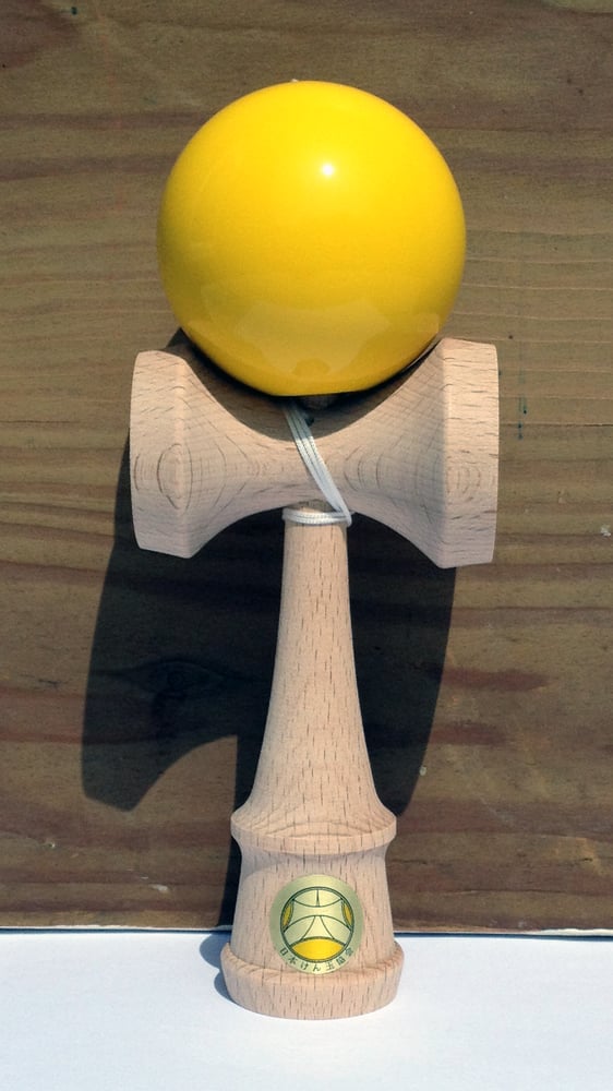 Image of Yellow Ozora JKA / BKA Approved Kendama - RARE