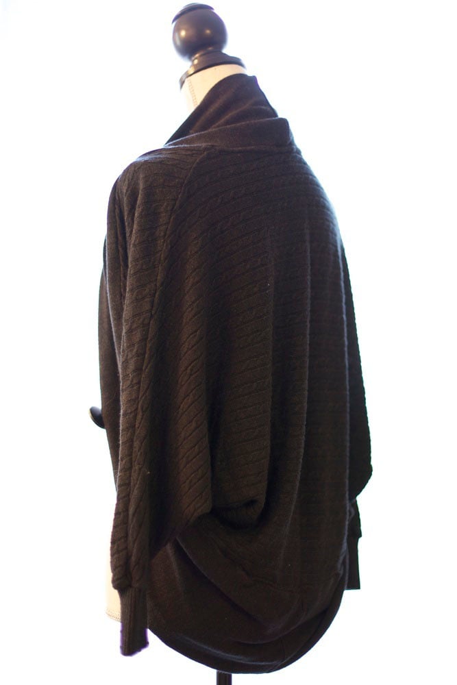 Image of relaxed black knit