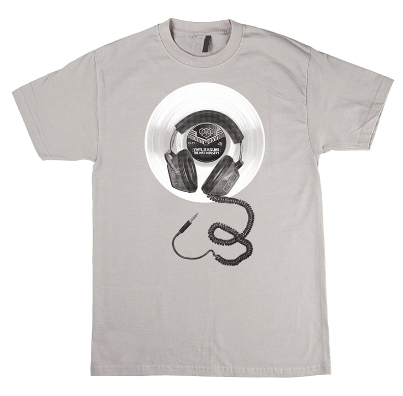 "Vinyl is Killing the MP3" T-shirt (Record Store Day edition)