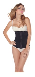 Image of Deportiva Girdle Latex Sport Waistband Cincher, Workout Shapewear Black