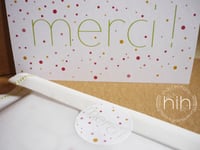 Image 4 of 2 cartes ∴confettis∴ "merci!" 