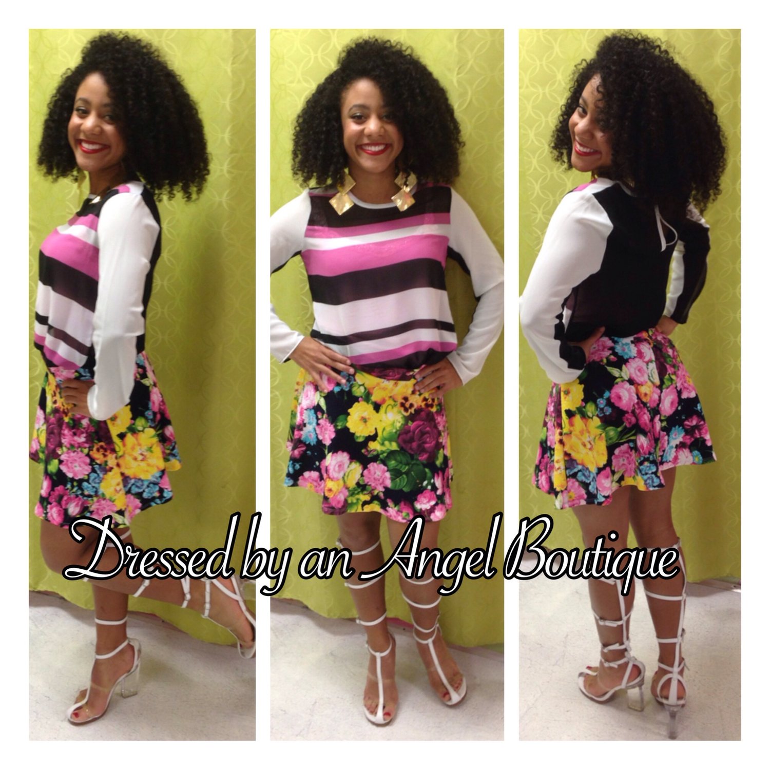 Image of Floral Burst Skater Skirt