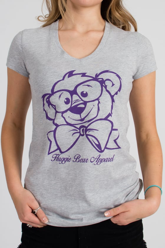 Image of Huggie Bear Logo Girl's V-Neck 