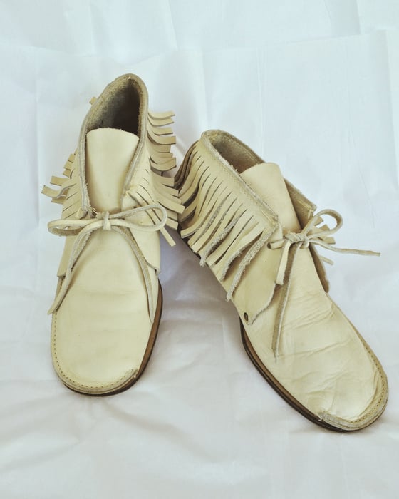 Image of Off-White Leather Moccasins