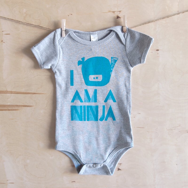 Image of "I Am A Ninja" Baby Onesie