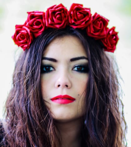 Image of Wild Ruby - Red Wild Flower Crown Headband