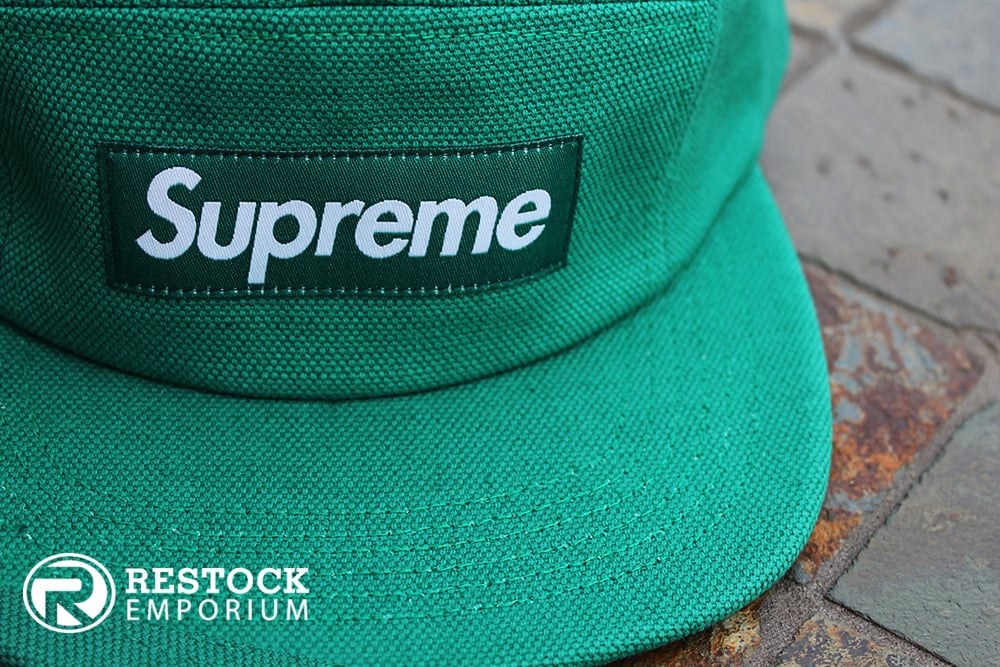 Image of Supreme - Green Canvas Camp Cap