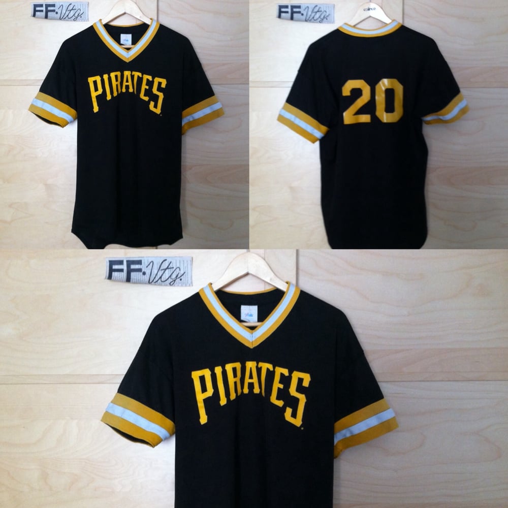 FF VTG: MAJESTIC BRAND 90's PITTSBURGH PIRATES PULLOVER JERSEY #20 / FADED  FRIDAY