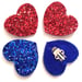 Image of Glitter Heart Shoe Clips