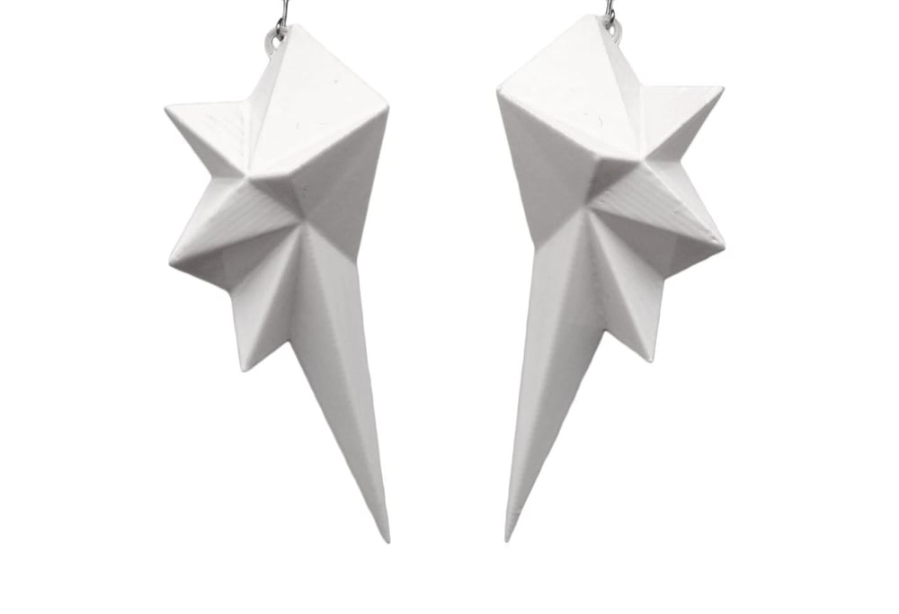 Image of Glam Rock Earrings - White