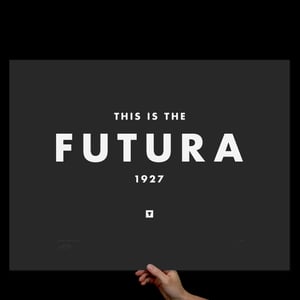 Image of Futura Print on Black - Screen Printed