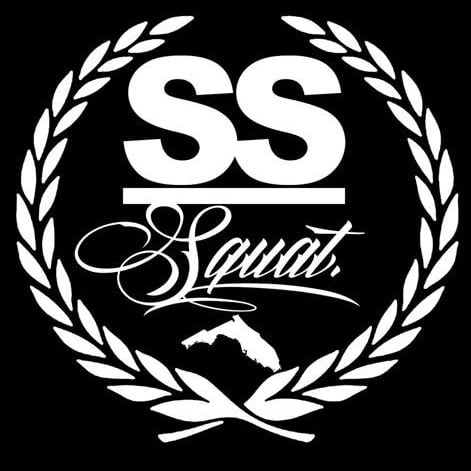 Image of SS squat logo decal 17x17