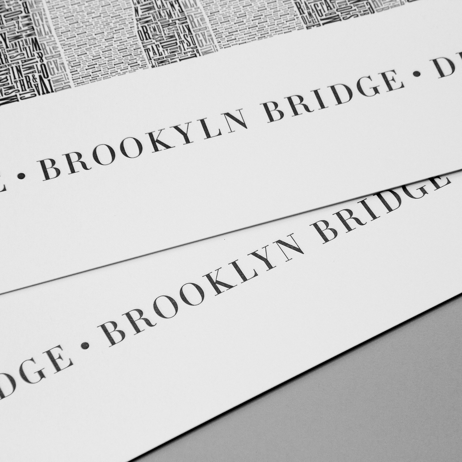 Structures in Type – Cameron Moll — Brooklyn Bridge in Type