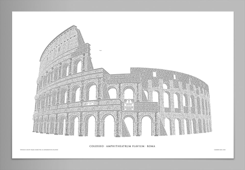 Image of Colosseo 24"x16" Signed Poster (Pearl)