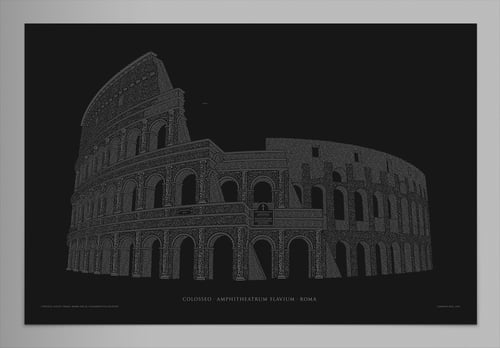 Image of Rome Colosseo in Type – Charcoal