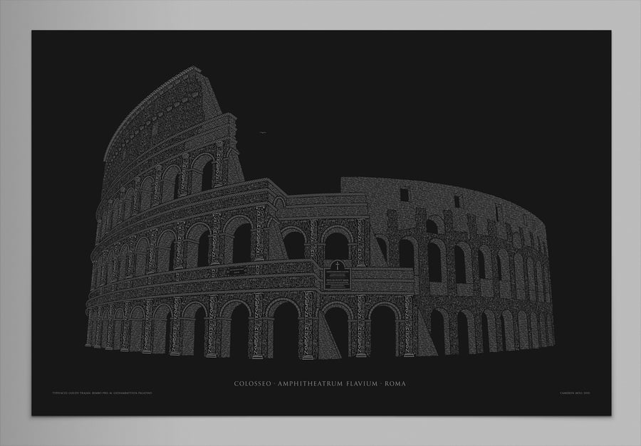 Image of Colosseo 24"x16" Limited Edition Poster (Black)
