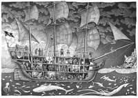 Image 1 of Pirate Ship #1 19" x 27"