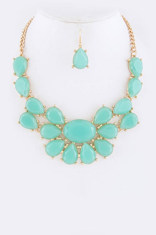 Image of Make a Statement Necklace Set - Turquoise