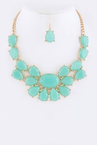 Image of Make a Statement Necklace Set - Turquoise
