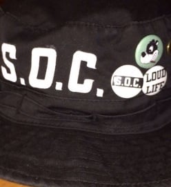 Image of Black S.O.C. Fishing/Hunting Bucket Hat w/chin Cord 