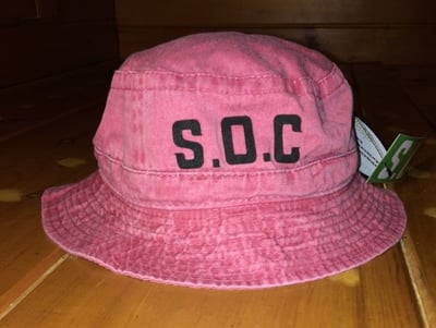 Image of Red(twill washed) S.O.C. x adams bucket hat