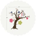Fancy Pattern Flower Tree Wall Sticker