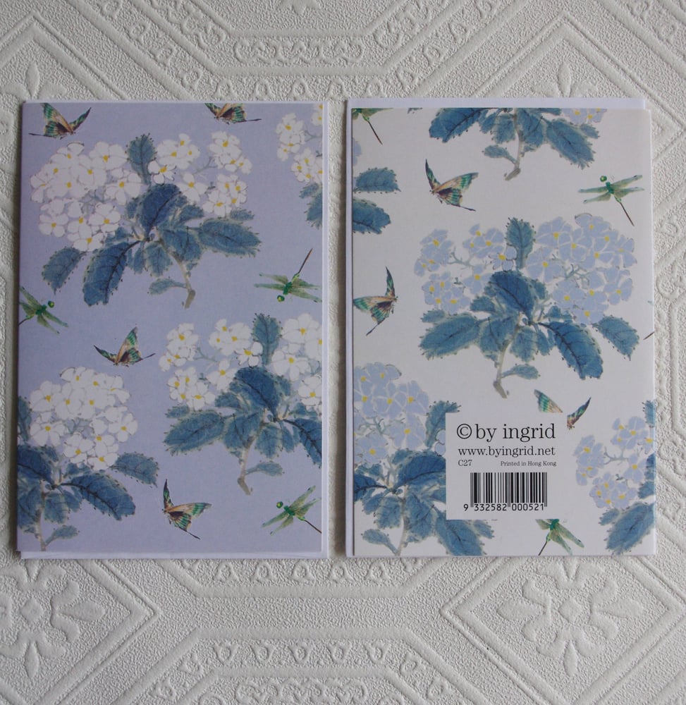 Image of Dragonfly and Flower Cards