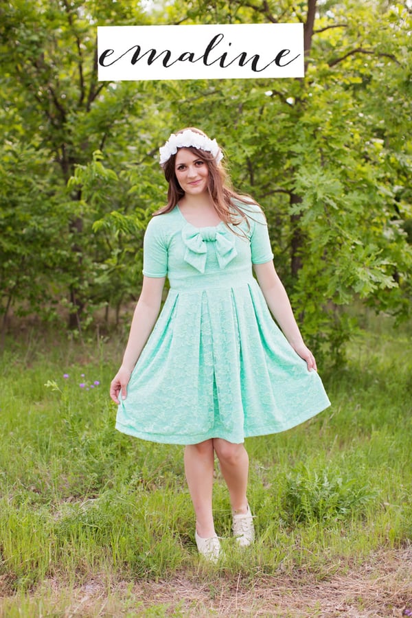 Image of the EMALINE bow dress pattern