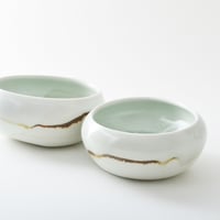Image 1 of white pouch bowl - small