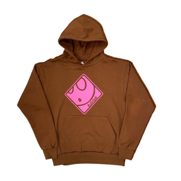 Image of Ghost I Do Not Sell Drugs Hoodie in Brown/Pink