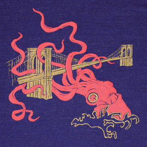 Image of Squid Attack Indigo T-shirt
