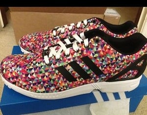 Image of Adidas Originals ZX Flux Multi-Color Prism Geometric Photo Print City Pack 8000 Men's 7-13