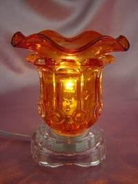 Orange Crystal Electric Square Oil Lamp