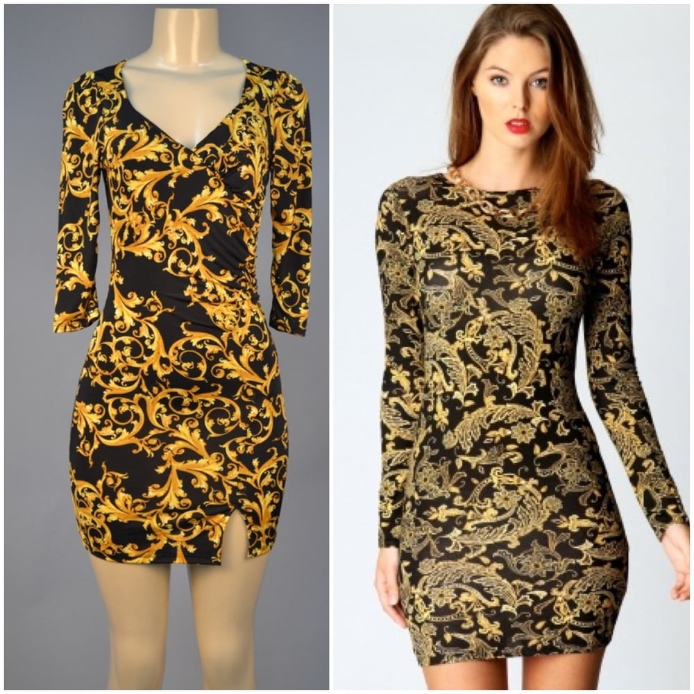 Image of Baroque Print Dress