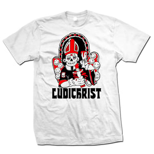 Image of LUDICHRIST "Ludi-Pope" White T-Shirt