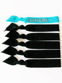 5 Hair Ties, Basic Black Value Pack + Bonus LoGo Hair Tie
