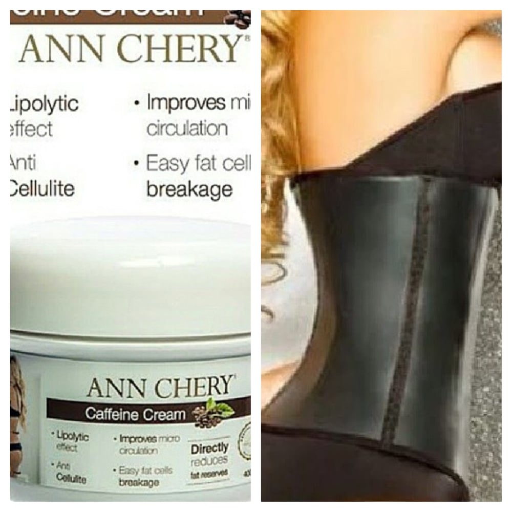 Image of COMBO PACK - LATEX WAIST CINCHER AND ANA CHERY CAFFEINE CREME