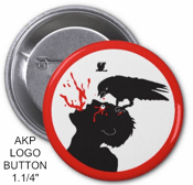 Image of AKP LOGO - CROW/MAN - PIN BUTTON 1.1/4"