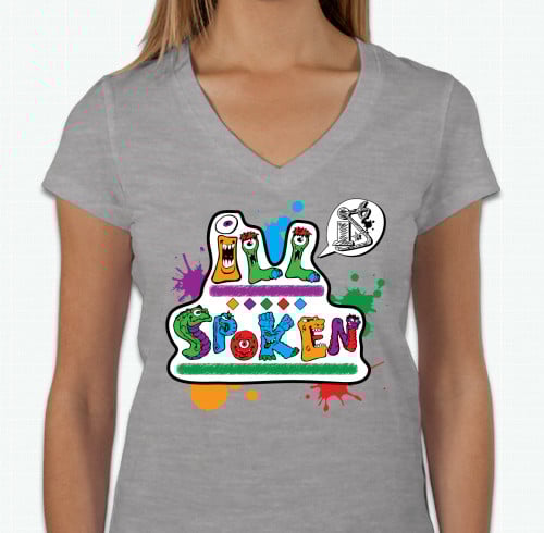Image of Ladies Monsters V Neck Tee