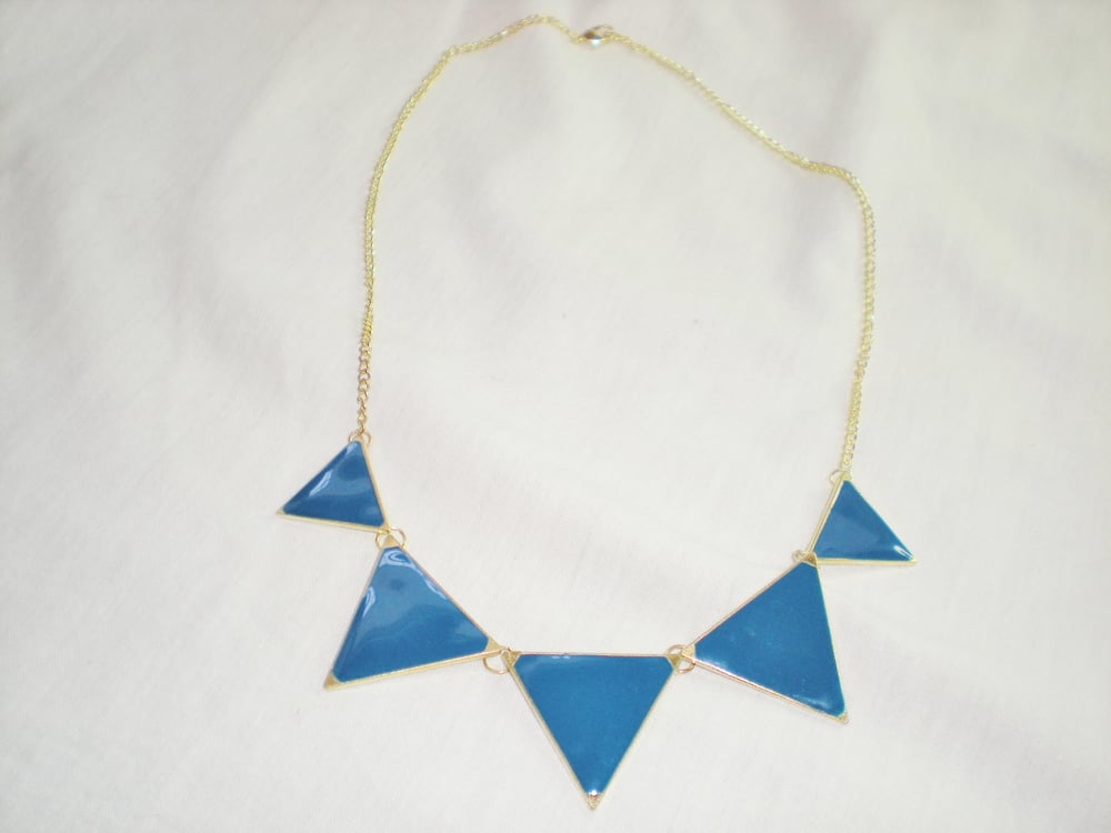 Image of Blue Triangle Necklace 