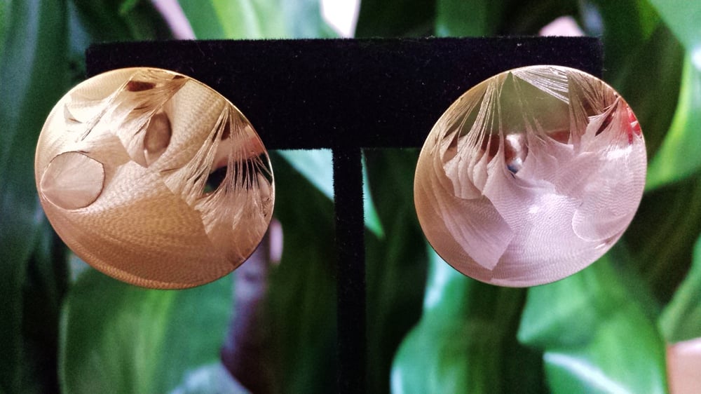 Image of Vintage Gold Mirror Earrings