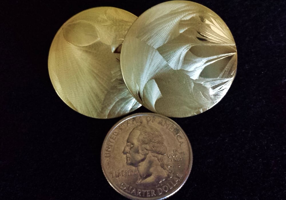 Image of Vintage Gold Mirror Earrings