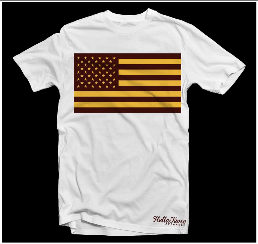 Image of HellaTease Flag Tee - White