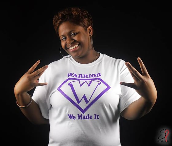Image of Warrior T-shirt (White/Purple)