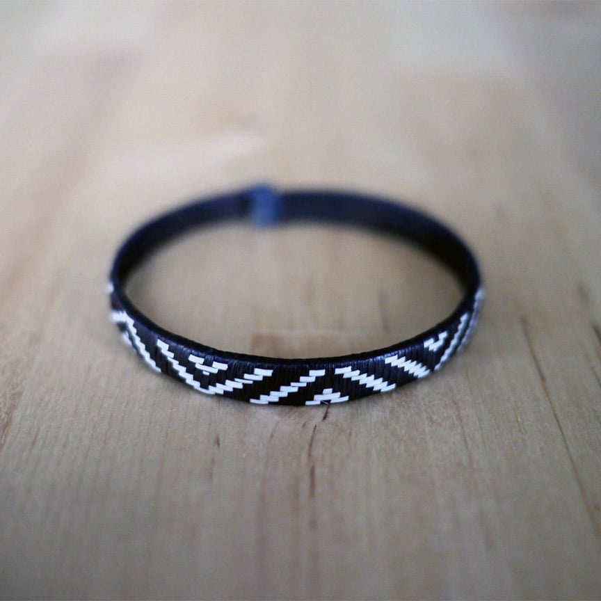 Image of Black + White Bracelet 1/4"