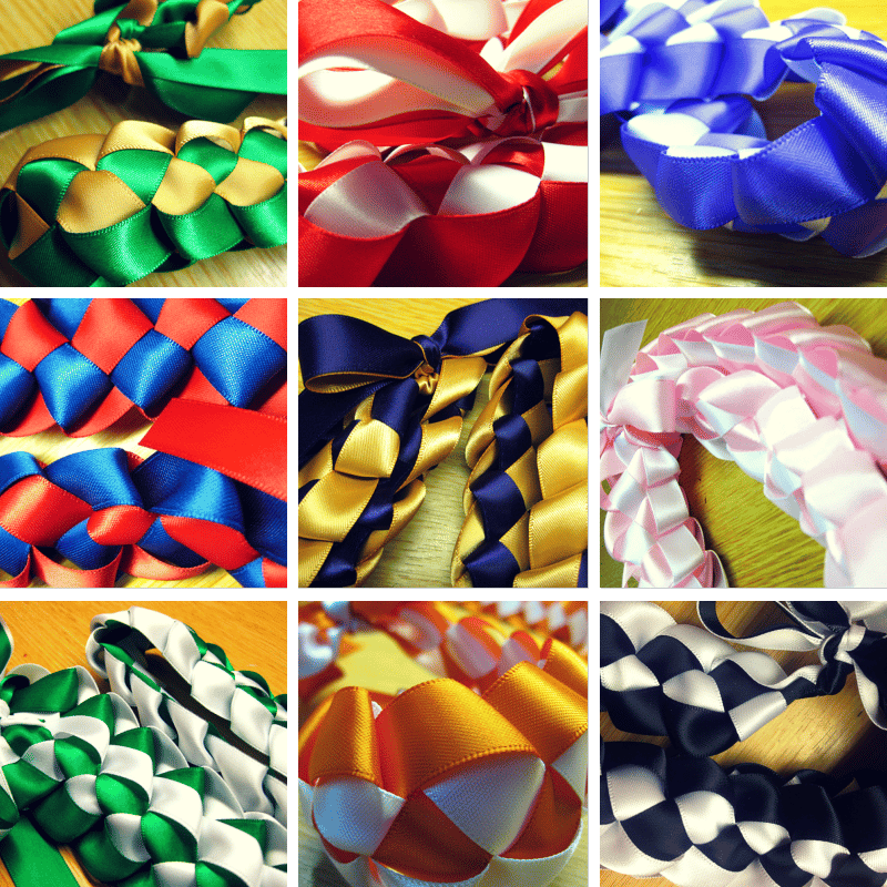 Image of Ribbon Lei - Choose Your 2 Colors 